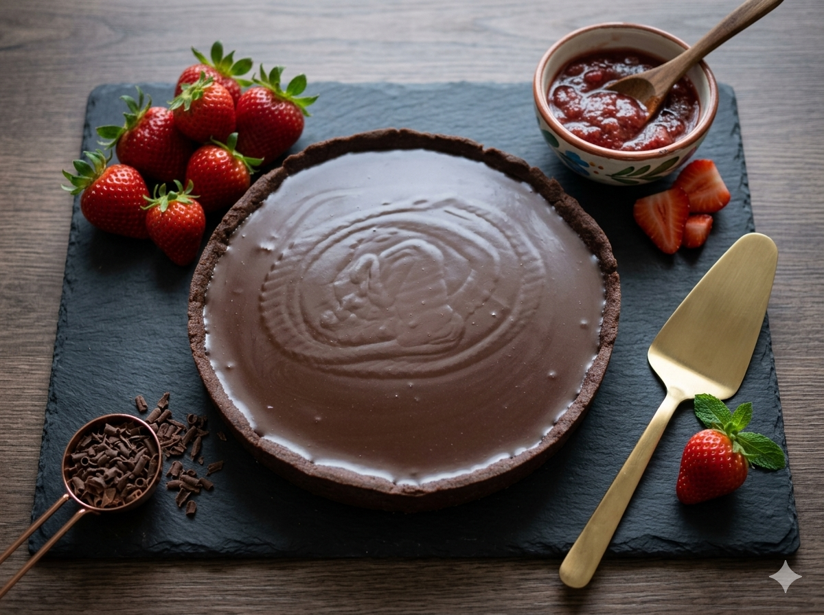 Crostata Fragole e Ganache al Cioccolato