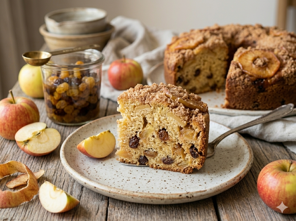 Ciambellone alle Mele con Uvetta