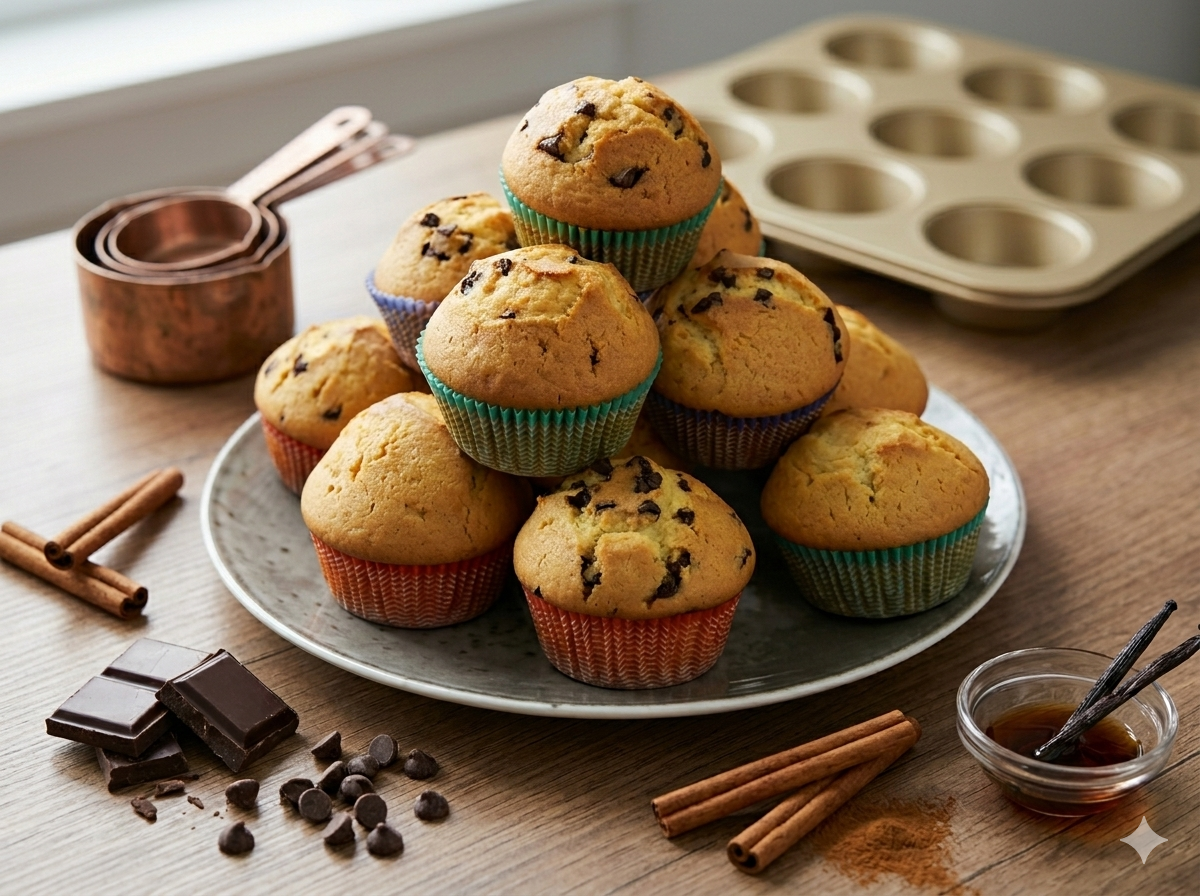 Muffin allo Yogurt con Gocce di Cioccolato