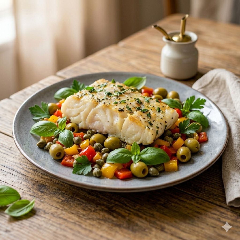 Filetti di Merluzzo alla Mediterranea