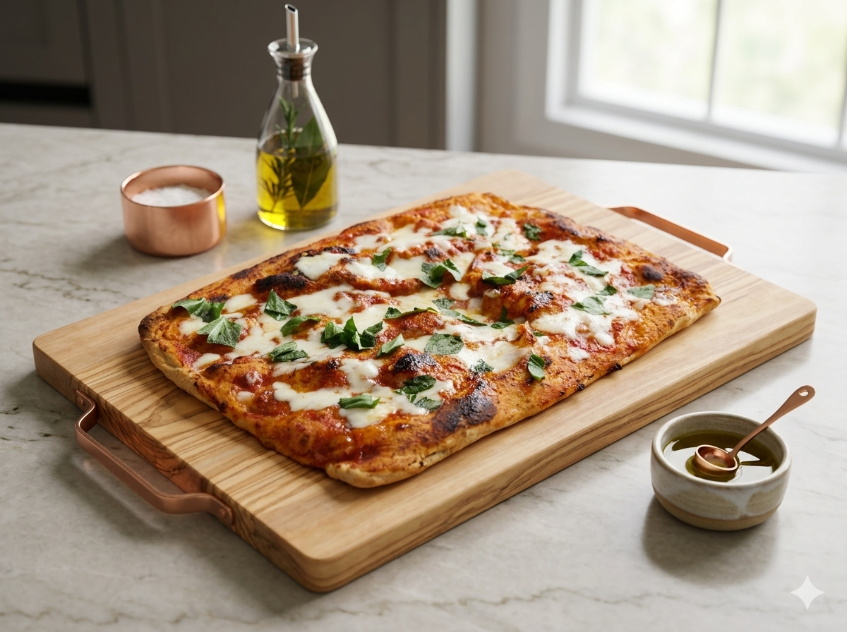 Pizza in Teglia — con Biga