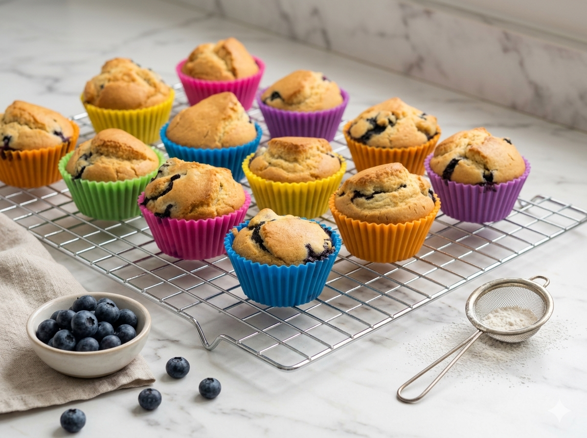 Muffin ai Mirtilli senza Burro
