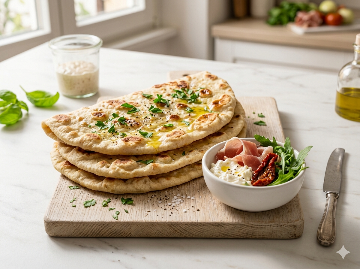 Piadine con Esubero di Lievito Madre